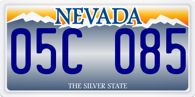 NV license plate 05C085