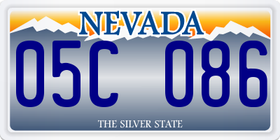 NV license plate 05C086