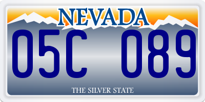 NV license plate 05C089