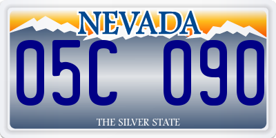 NV license plate 05C090