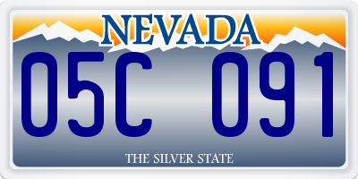 NV license plate 05C091