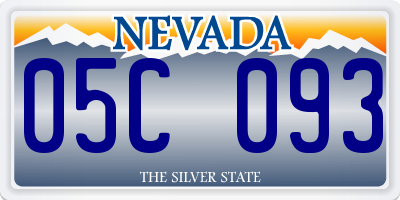 NV license plate 05C093
