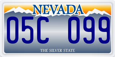 NV license plate 05C099