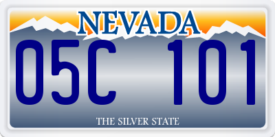 NV license plate 05C101