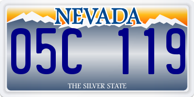 NV license plate 05C119