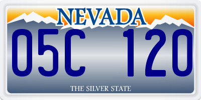 NV license plate 05C120