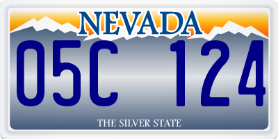 NV license plate 05C124