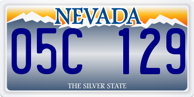 NV license plate 05C129