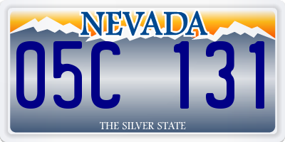 NV license plate 05C131