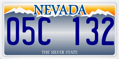 NV license plate 05C132