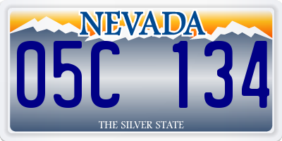NV license plate 05C134