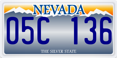 NV license plate 05C136