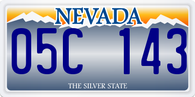 NV license plate 05C143