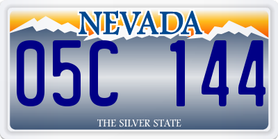 NV license plate 05C144