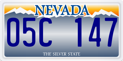 NV license plate 05C147