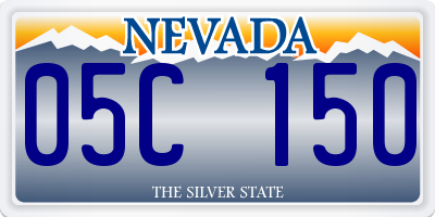 NV license plate 05C150