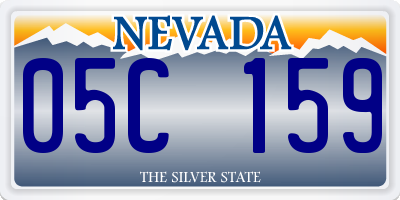 NV license plate 05C159