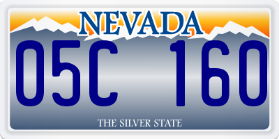 NV license plate 05C160