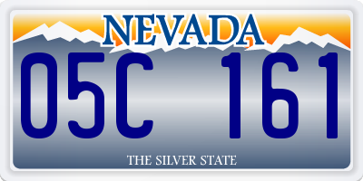 NV license plate 05C161