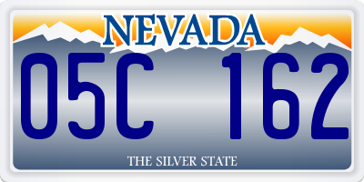 NV license plate 05C162