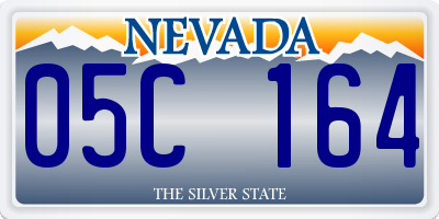 NV license plate 05C164