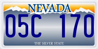 NV license plate 05C170