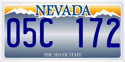 NV license plate 05C172