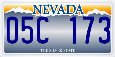 NV license plate 05C173