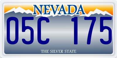 NV license plate 05C175