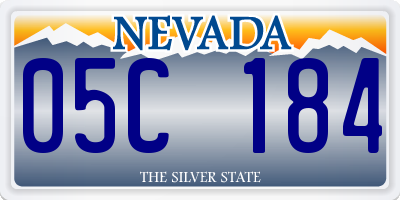 NV license plate 05C184