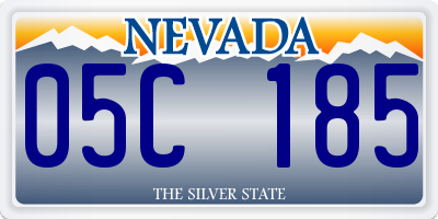 NV license plate 05C185