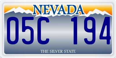 NV license plate 05C194