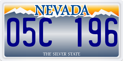 NV license plate 05C196