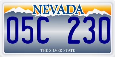 NV license plate 05C230