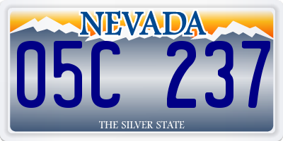 NV license plate 05C237