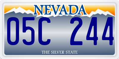 NV license plate 05C244