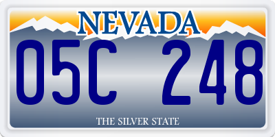 NV license plate 05C248