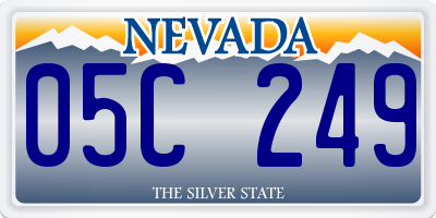 NV license plate 05C249