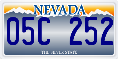 NV license plate 05C252