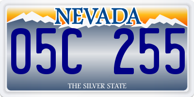 NV license plate 05C255
