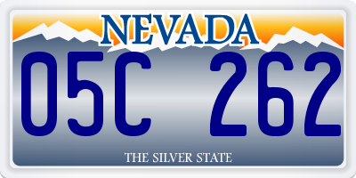NV license plate 05C262