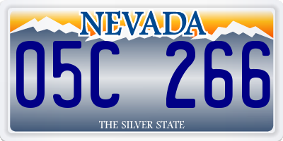 NV license plate 05C266