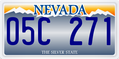 NV license plate 05C271