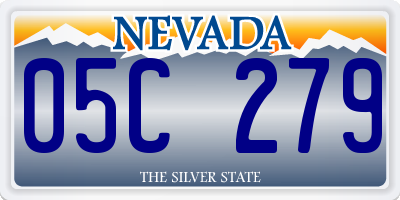 NV license plate 05C279