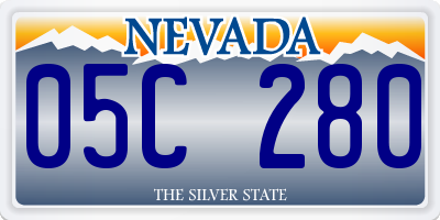 NV license plate 05C280