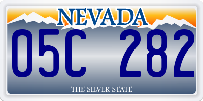 NV license plate 05C282