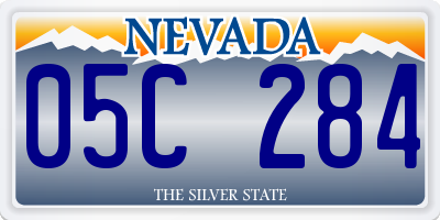 NV license plate 05C284