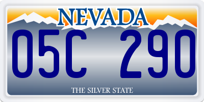 NV license plate 05C290