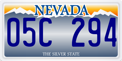 NV license plate 05C294