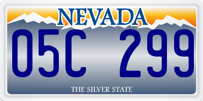 NV license plate 05C299